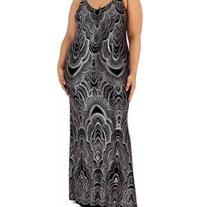 Blu Sage Black and Gold Glitter Dress